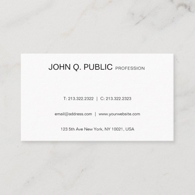 Tarjeta De Visita Diseño gráfico sencillo y minimalista (Anverso)
