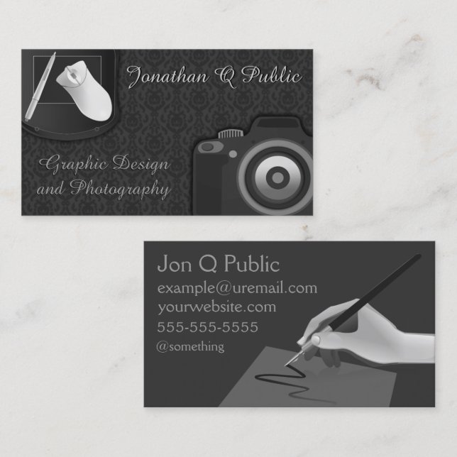 Tarjeta De Visita Diseño gráfico y fotografía (Anverso / Reverso)