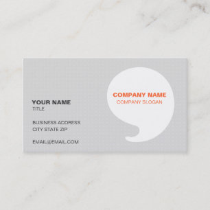 Tarjeta De Visita Diseño gris y anaranjado moderno