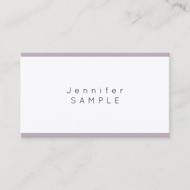 Tarjeta De Visita Diseño Guay simple y profesional elegante (Anverso)