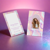 Diseño holográfico de acuarela rosa y púrpura Bell