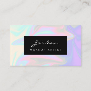 Tarjeta De Visita Diseño holográfico elegante y elegante