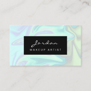 Tarjeta De Visita Diseño holográfico elegante y elegante