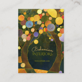 Tarjeta De Visita Diseño interior Art Nouveau Trees