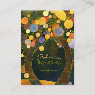 Tarjeta De Visita Diseño interior Art Nouveau Trees