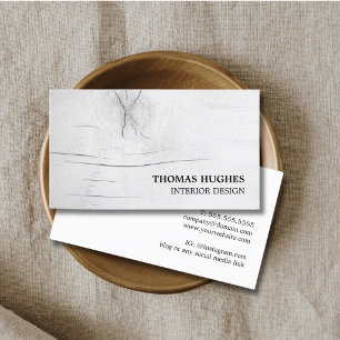 Tarjeta De Visita Diseño interior de madera falsa gris elegante mode