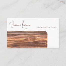 Tarjeta De Visita Diseño interior de madera orgánica 100% natural