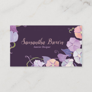 Tarjeta De Visita Diseño interior de Plum Morning Glory