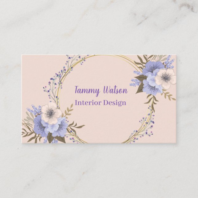 Tarjeta De Visita Diseño interior elegante (Anverso)