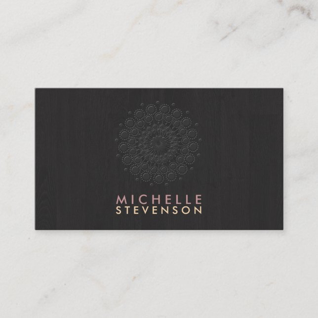 Tarjeta De Visita Diseño interior Elegante Grabado en relieve Motif  (Anverso)