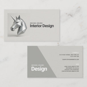 Tarjeta De Visita Diseño interior Escultura 3D Arquitectura Unicorni