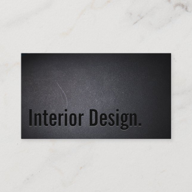 Tarjeta De Visita Diseño interior negrita Texto elegante oscuro Mini (Anverso)