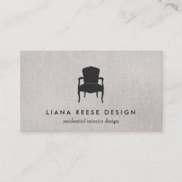 Tarjeta De Visita Diseño interior sencillo Estilo del logotipo de la