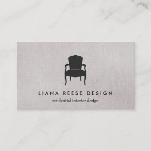 Tarjeta De Visita Diseño interior sencillo Estilo del logotipo de la