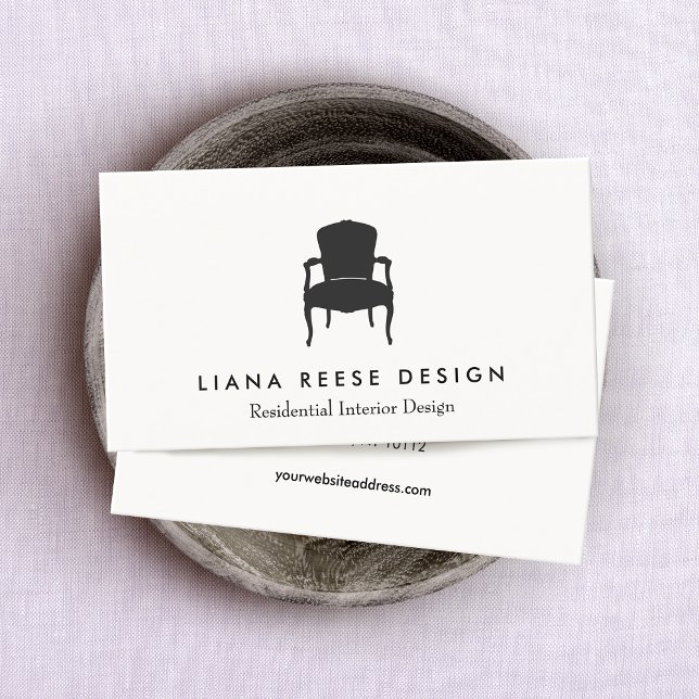 Tarjeta De Visita Diseño interior sencillo Silla para silla francesa (Subido por el creador)