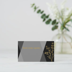 Tarjeta De Visita Diseño lujoso profesional en negro y oro