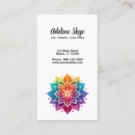 Tarjeta De Visita diseño mandala en colores vivos