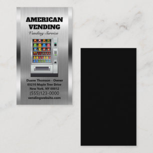 Tarjeta De Visita Diseño Metalizado del vendedor de aperitivos de co
