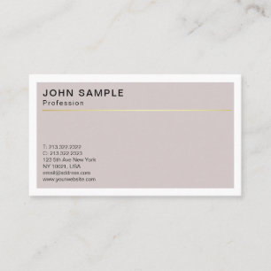 Tarjeta De Visita Diseño minimalista Colores armónicos elegantes