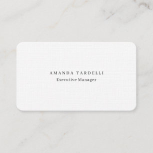 Tarjeta De Visita Diseño minimalista creativo único de lino