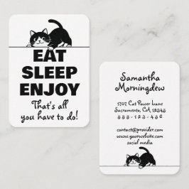 Tarjeta De Visita Diseño minimalista de gatito adorable - CAT 6