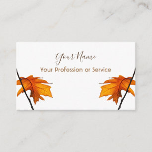 Tarjeta De Visita Diseño minimalista de hojas con follaje colorido