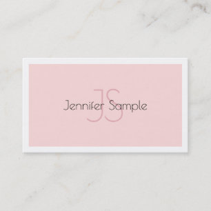 Tarjeta De Visita Diseño Minimalista de Lujo con Monograma Elegante