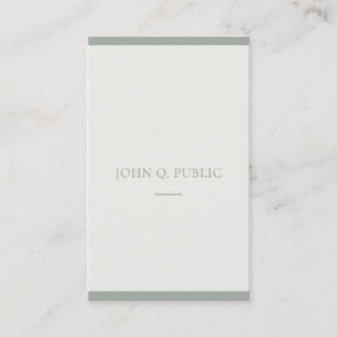 Tarjeta De Visita Diseño minimalista de moda Guay moderno verde
