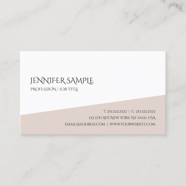Tarjeta De Visita Diseño minimalista elegante (Anverso)
