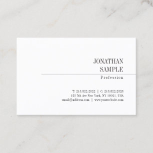 Tarjeta De Visita Diseño minimalista elegante de moda de apariencia 