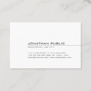 Tarjeta De Visita Diseño Minimalista elegante y moderno