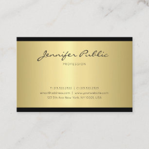Tarjeta De Visita Diseño minimalista glamuroso lujo trendy oro