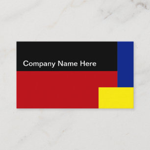 Tarjeta De Visita Diseño minimalista inspirado en Mondrian