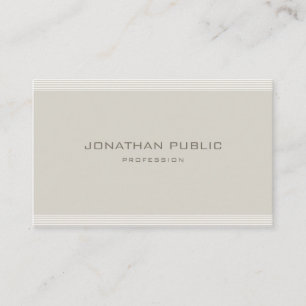 Tarjeta De Visita Diseño Minimalista moderno Elegante Moda simple y