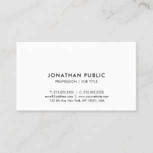 Tarjeta De Visita Diseño Minimalista moderno Elegante Profesional