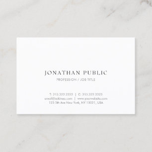 Tarjeta De Visita Diseño Minimalista moderno Moda profesional elegan