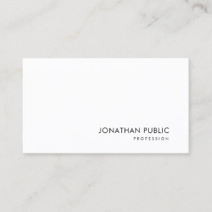 Tarjeta De Visita Diseño minimalista moderno plantilla blanca modern