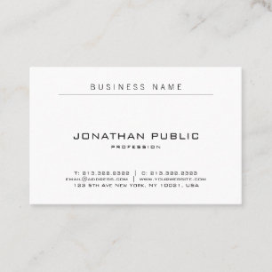 Tarjeta De Visita Diseño minimalista moderno profesional elegante