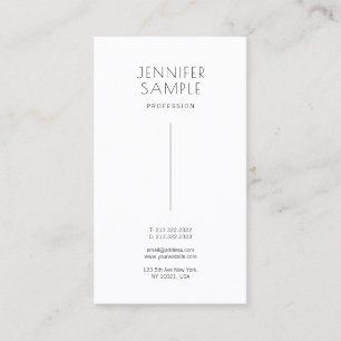 Tarjeta De Visita Diseño Minimalista moderno y elegante Papel brilla