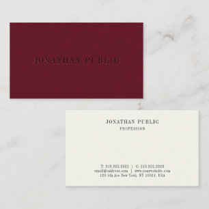 Tarjeta De Visita Diseño minimalista moderno y elegante profesional 