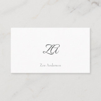 Tarjeta De Visita Diseño minimalista personalizado fondo blanco