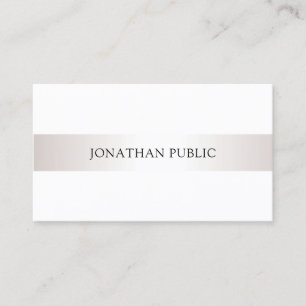 Tarjeta De Visita Diseño minimalista profesional elegante chic senci