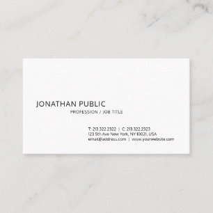 Tarjeta De Visita Diseño Minimalista profesional moderno elegante su