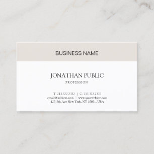 Tarjeta De Visita Diseño minimalista sofisticado de moda sencillo