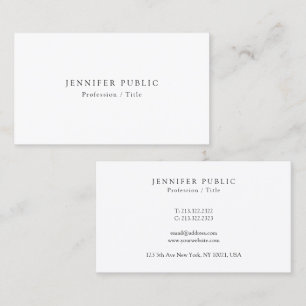 Tarjeta De Visita Diseño minimo elegante profesional y moderno perso