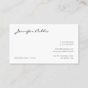 Tarjeta De Visita Diseño minimo moderno y elegante personalizado