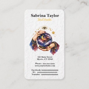 Tarjeta De Visita Diseño místico con bola de cristal