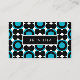 Tarjeta De Visita Diseño moderno audaz con código QR y foto