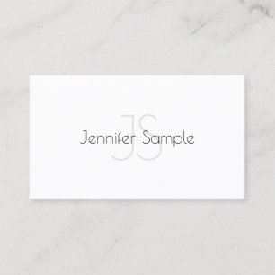 Tarjeta De Visita Diseño moderno con monograma de lujo elegante senc