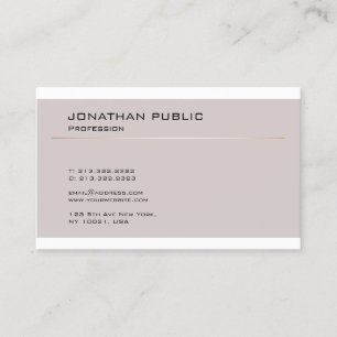 Tarjeta De Visita Diseño moderno creativo Sleek Plain Professional